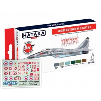 Modern North Korean AF paint set – Limited Edition with 1/72 Decals (6 x 17 ml.)