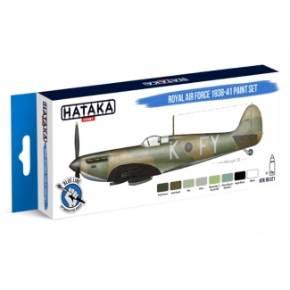 Hataka BS121 BLUE LINE – Royal Air Force 1938-41  Paint Set (8 x 17 ml)