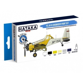Hataka BS122 BLUE LINE –  PZL M18 Dromader Paint Set (6 x 17 ml)