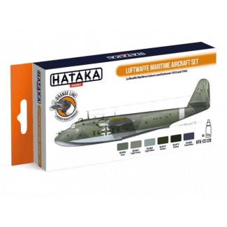 Hataka CS120 ORANGE LINE – Luftwaffe Maritime Aircraft Paint Set (6 x 17 ml.)