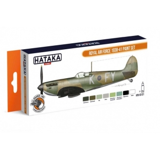 Hataka CS121 ORANGE LINE - Royal Air Force 1938-41 Paint Set (8 x 17 ml.)