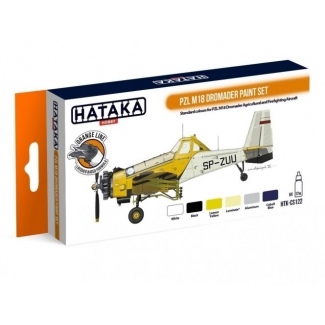 Hataka CS122 ORANGE LINE – PZL M18 Dromader Paint Set (6 x 17 ml.)