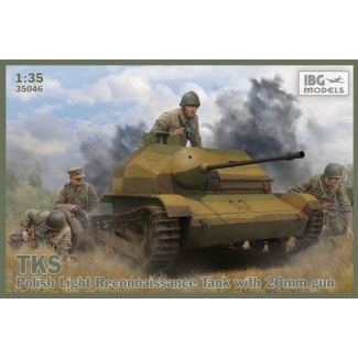 IBG 35046 TKS Tankietka z NKM wz. 38 FK-A 20 mm (dodatkowo zawiera metalową lufę i 2 figurki ) (1:35)