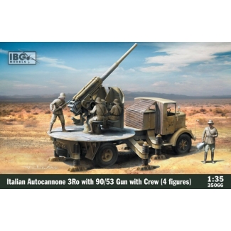 IBG 35066 Italian Autocannone 3Ro with 90/53 Gun with Crew (4 figures) (1:35)