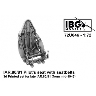 IBG 72U046 Pilot's Seat with Seatbelts for I.A.R. 80/81 (Late, armored, used from mid 1943) (1:72)