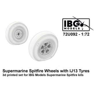 IBG 72U092 Supermarine Spitfire Wheels with IJ13 Tyres - 3d Printed Set (1:72)