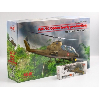ICM 3001 Acrilyc paint set for AH-1G Cobra (early production), US Attack Helicopter (6 x 12 ml.)