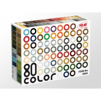 ICM 3004 Set of acrylic paints (77 colors 12 ml., 3 varnishes 12 ml.)