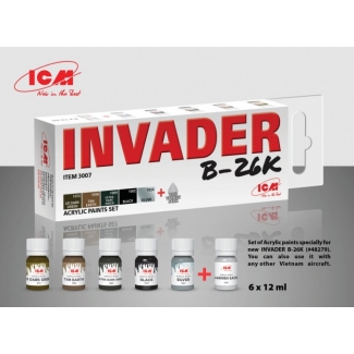 ICM 3007 Acrylic paint set for Invaider B26K (6 x 12 ml.)