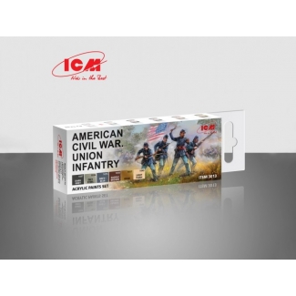 ICM 3013 Acrylic paint set for American Civil War Union Infantry (6 x 12 ml.)