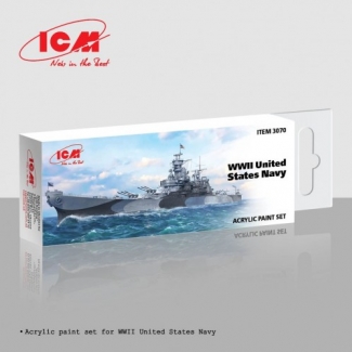 ICM 3070 Acrylic paint set for WWII United States Navy (6 x 12 ml.)