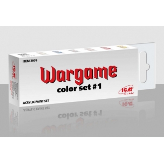 ICM 3076 Acrylic paint set for Wargame colour set #1 (6 x 12 ml.)