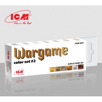 ICM 3079 Acrylic Paints Set Wargame Color Set #2 (6 x 12 ml.)