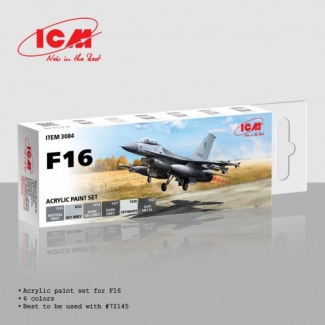 ICM 3084 Acrylic paint set for F16 (6 x 12 ml.)
