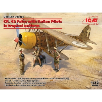 CR.42 Falco with Italian Pilots in tropical uniform (1:32)