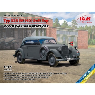 ICM 35542 Typ 320 (W142) Soft Top - WWII German Staff Car (1:35)