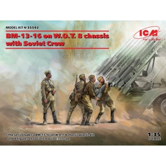 ICM 35592 BM-13-16 on W.O.T. 8 chassis with Soviet Crew (1:35)
