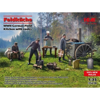 ICM 35618 Feldküche, WWII German Field Kitchen with cooks (1:35)