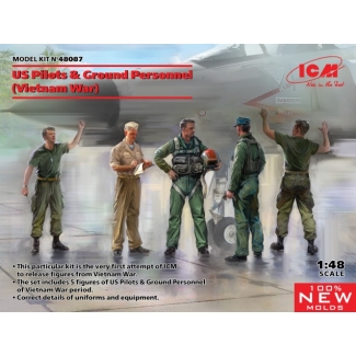 US Pilots & Ground Personnel (Vietnam War) (5 figures) (1:48)