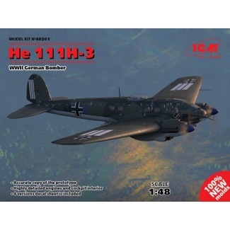 He 111H-3, WWII German Bomber (1:48)