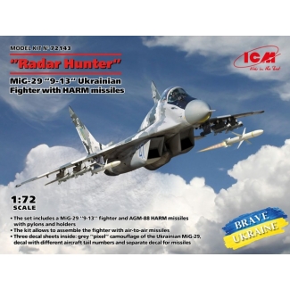 ICM 72143 MiG-29 “9-13” Ukrainian Fighter with HARM missiles (1:72)