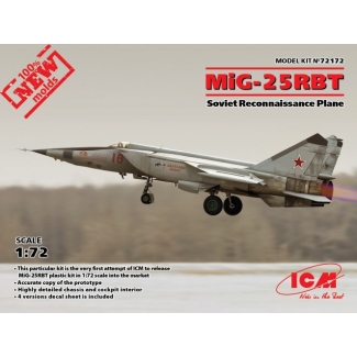 MiG-25 RBT, Soviet Reconnaissance Plane (1:72)