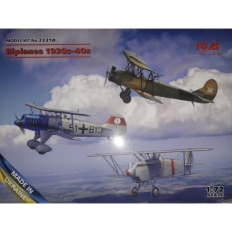 ICM 72210 Biplanes 1930s and 1940s (Не-51A, Ki-10-II, U-2/Po-2VS) (1:72)