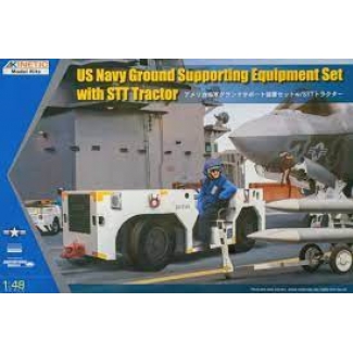Kinetic 48115 US Navy Ground Supporting Equipment Set with STT Tractor (1:48)