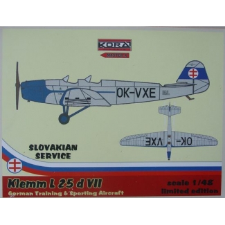 Klemm L25 d VII Slovakia (1:48)