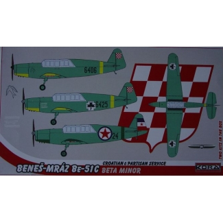 Beneš-Mráz Be-51C Croatian & Yugoslav partisan - 2 szt. (1:72)