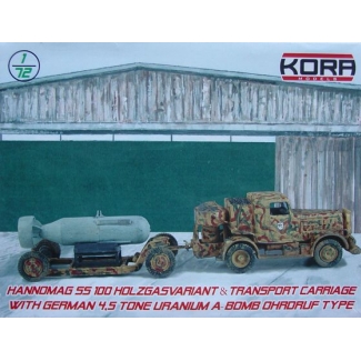 Hanomag SS100 Holzgasvariant&German Atomic bomb Ohrdruf type with transport carriage (1:72)