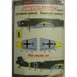 Junkers Ju-86E-1 Luftwaffe III Transport aircraft: Konwersja (1:72(
