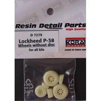 Lockheed P-38 wheels without disc for all kits - koła (1:72)