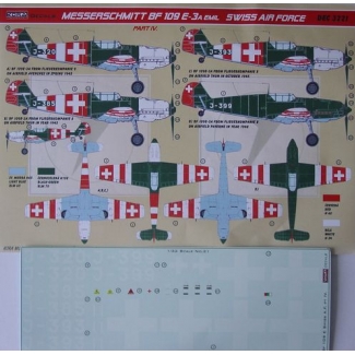Messerschmitt Bf-109E-3a Swiss IV + knipl (1:32)