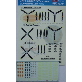 US Logotyp and stencils for propellers Part II. (1:72)