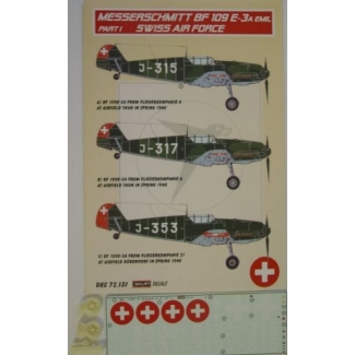 Bf 109E-3 Swiss AF part I. (1:72)