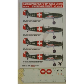 Bf 109E-3 Swiss AF part II. (1:72)