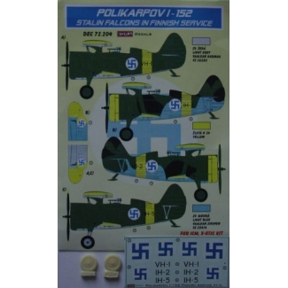 Polikarpov I-152 Finnish + kola (1:72)