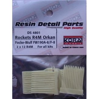 R4M Orkan  with racks for Fw-190A-8/F-8 (1:48)