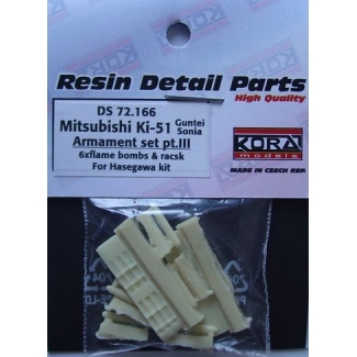 Mitsubishi Ki-51 Armament set III-6x flammable bombs+racks(H) (1:72)