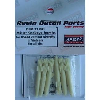 Mk.82 Snakeye - 6 pcs for USAAF aircraft in Vietnam (1:72)