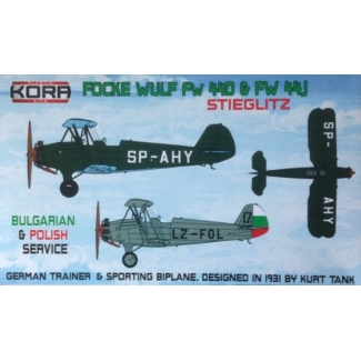 Kora Models KPK7269 Focke Wulf Fw 44D &Fw 44J Bulgarian & Polish service (1:72)