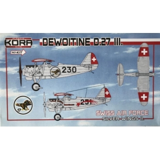 Kora Models KPK7280 Dewoitine D.27 III. Swiss AF, Silver wings II (1:72)