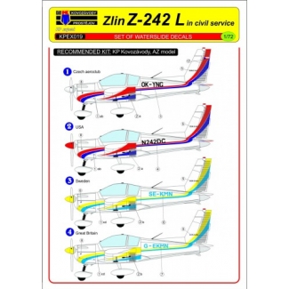 Zlin Z-242L In civil service decals (1:72)