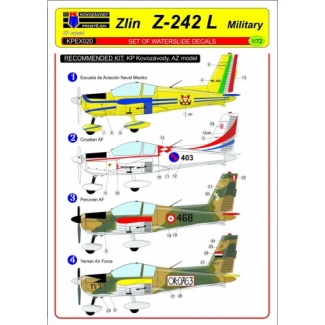 Zlin Z-242L Military decals (1:72)