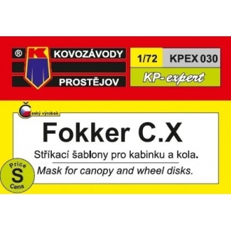 Fokker C.X Mask for canopy and wheel (1:72)