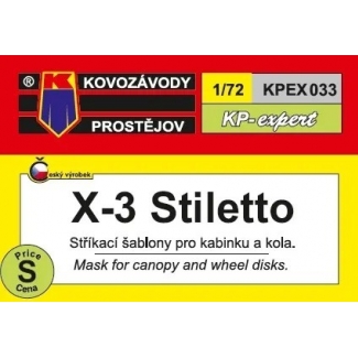 X-3 Stiletto Mask for canopy and wheel (1:72)