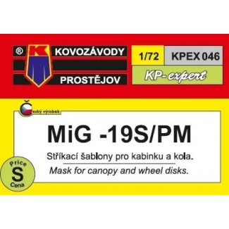 Kovozávody Prostějov KPEX046 MiG-19S/PM (Mask for canopy) (1:72)