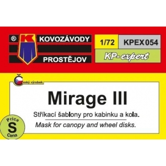 Kovozávody Prostějov KPEX054 Mirage III mask (1:72)