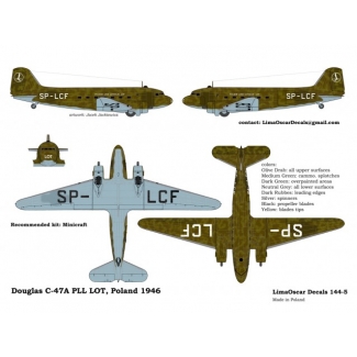 Douglas C-47A PLL LOT, Poland 1946 (1:144)